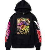 JoJo's Bizarre Adventure Dressing Printing Velvet Padded Hooded Sweatshirt