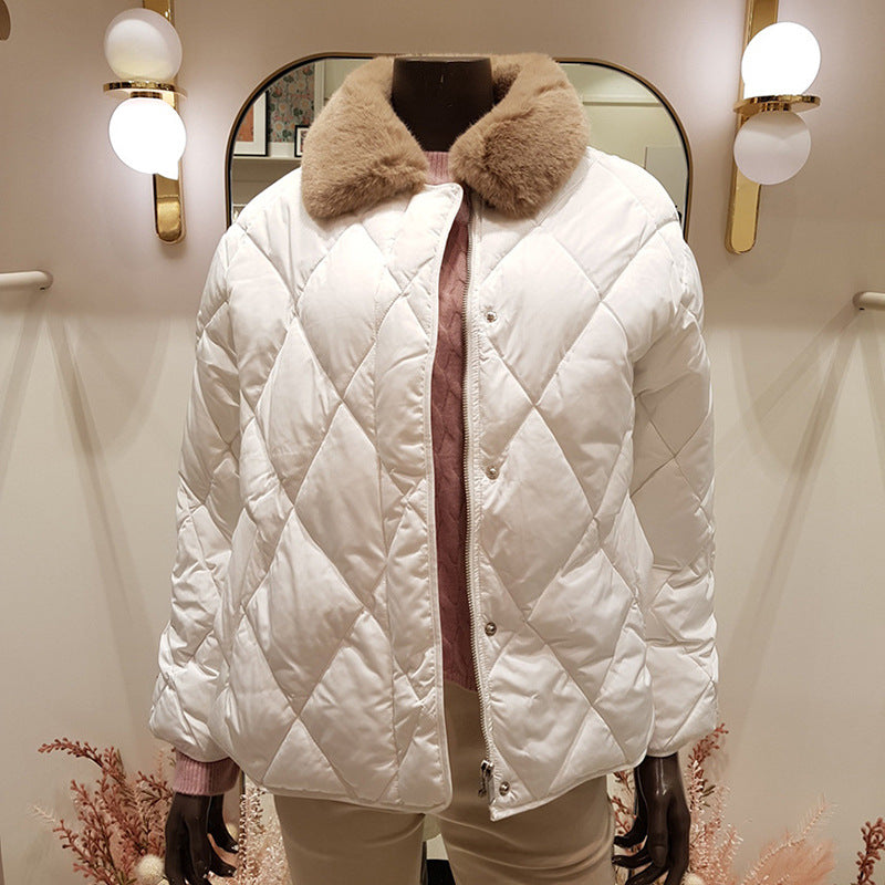 Women Winter Coats Puffer Jacket Down Coat Fur Collar Down Jacket Female Winter Puffer Jacket Coat Short