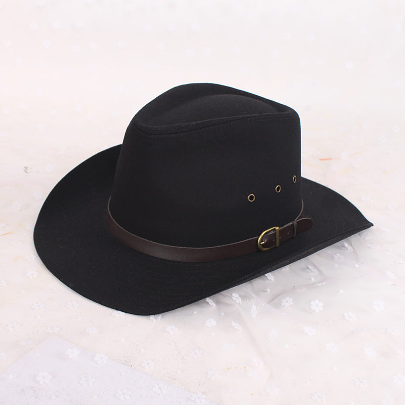 Fedora Golf Hats Spring and Autumn Hat Men's Black