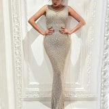 Bohemian Coachella Outfits Sexy Bronzing Sleeveless Ball Gown