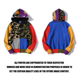 Shark Print Jacket Autumn And Winter Stitching Hooded Cardigan Zipper Sweater Coat