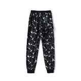 Shark Print Pant Digital Pixels Cotton Men'S And Women'S Same Camouflage Casual Trousers