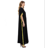 Muslim Women Stylish Kashibo Abaya Muslim Ladies Long Gown Islamic Clothing Jilbab Jalabiya Print Plus Size Loose Maxi Dress