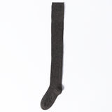 Winter Thick Knit Thigh High Socks Long Stockings Boot Thread Knitted Solid Color Stockings Bunching Socks