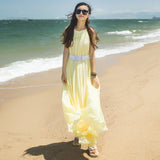 Mauve Dress Summer Beach Chiffon Dress Plus Size Bohemian Seaside Vacation Sling Maxi Dress