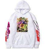 JoJo's Bizarre Adventure Dressing Printing Velvet Padded Hooded Sweatshirt