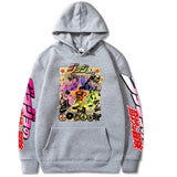 JoJo's Bizarre Adventure Dressing Printing Velvet Padded Hooded Sweatshirt