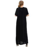 Muslim Women Stylish Kashibo Abaya Muslim Ladies Long Gown Islamic Clothing Jilbab Jalabiya Print Plus Size Loose Maxi Dress
