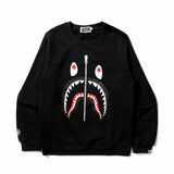 Shark Print Sweatshirts Zipper Round-Neck Pullover Autumn And Winter Male And Female Couples Wear Base