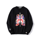 WGM Closing Tiger Head Printed Pullover Sweatshirt round Neck