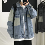 Men Denim Jacket Spring and Autumn Retro Loose Casual Jacket