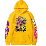 JoJo's Bizarre Adventure Dressing Printing Velvet Padded Hooded Sweatshirt