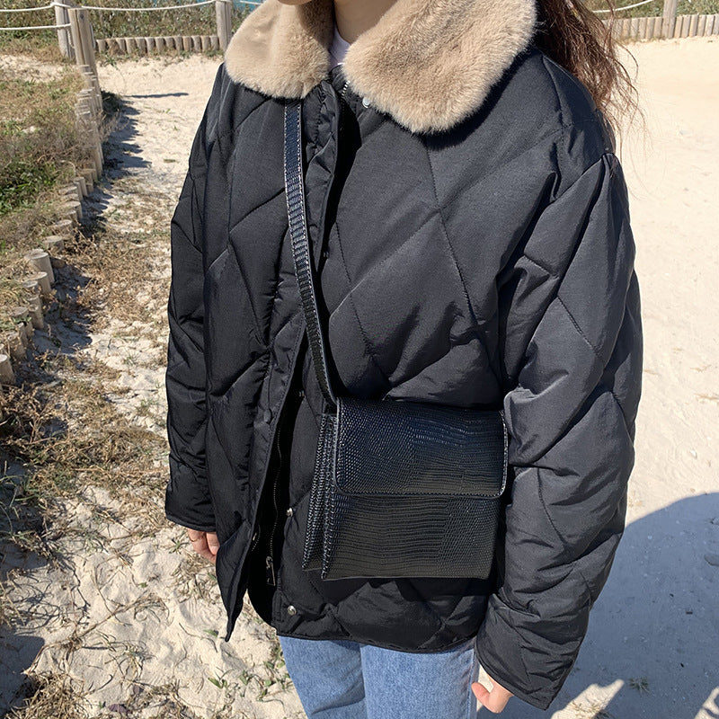 Women Winter Coats Puffer Jacket Down Coat Fur Collar Down Jacket Female Winter Puffer Jacket Coat Short