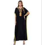 Muslim Women Stylish Kashibo Abaya Muslim Ladies Long Gown Islamic Clothing Jilbab Jalabiya Print Plus Size Loose Maxi Dress