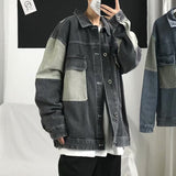 Men Denim Jacket Spring and Autumn Retro Loose Casual Jacket