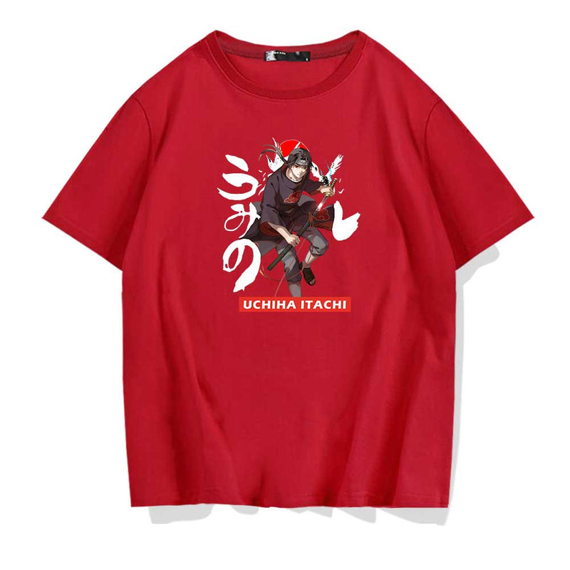 Itachi Uchiha Costume Itachi Uchiha Magic Print T-shirt Men's Short Sleeve Cotton