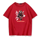 Itachi Uchiha Costume Itachi Uchiha Magic Print T-shirt Men's Short Sleeve Cotton