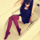 Winter Thick Knit Thigh High Socks Long Stockings Boot Bunching Socks Cotton Stockings