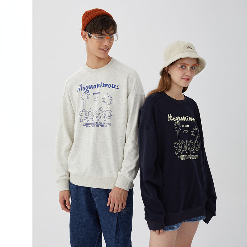 Preppy Aesthetic Sweatshirt Loose Autumn Sweater Men's and Women's Coats