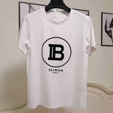 T Shirt Balmain Spring and Summer Print round Neck T-shirt Casual Bottoming Shirt