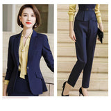Women Autumn Uniform Designs Formal Style Office Lady Bussiness Attire Work Suit Business Suit Formal Suit Work Clothes