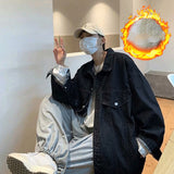 Men Denim Jacket Autumn Denim Jacket Men's Spring and Autumn Coat