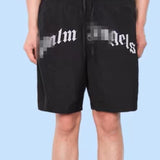 Palm Angels Shorts Angel Letter Print Loose Cropped Pants for Men and Women