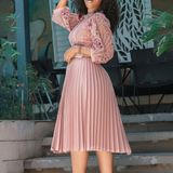 Nina Parker plus Size Dresses plus Size Lace Sexy Cutout Pleated Dress