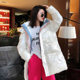 Women Winter Coats Puffer Jacket Down Coat Hooded Thickened Down Jacket Big Pocket Winter Coat