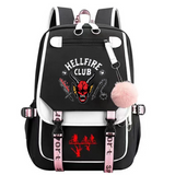 Stranger Things Hellfire Club Backpack USB Charging Student