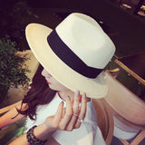 Fedora Golf Hats Spring and Summer Sun Hat Women's Straw Hat