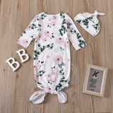 Knotted Baby Gown Children's Pajamas Spring and Autumn Men's and Women's Baby Anti-Kick Quilt Sleeping Bag