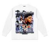 Paul George Shirt Paul George Printed Long-Sleeved T-shirt Loose Heavy Distressed Vintage
