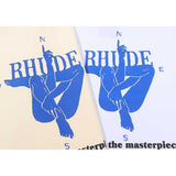 Rhude T Shirt Star Same Loose Fashion Large Size Personalized