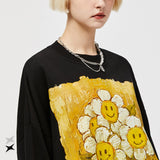 Preppy Aesthetic Sweatshirt Men's round Collar Sweater Autumn Printing
