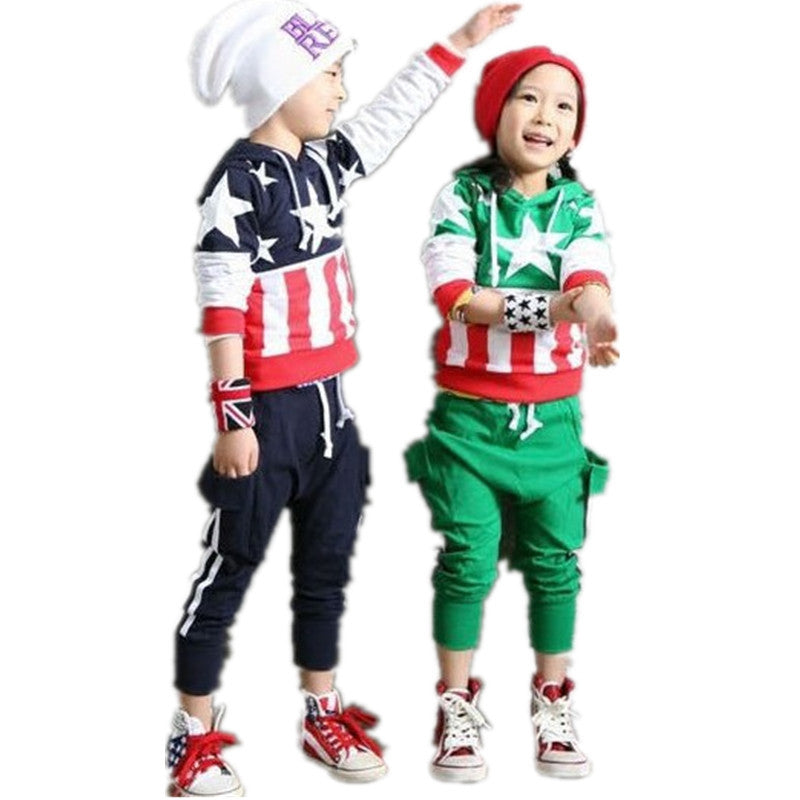 Children Boy Co Ord 2 Casual Fashion Flag 2 Piece Set
