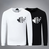 Dsq2 Hoodie DSQ Lian D2 Half Piece Leaf Printed Sweater Trendy Men's Autumn and Winter