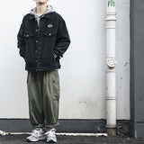 Men Denim Jacket Vintage Denim Jacket Men's Autumn and Winter Leisure Top