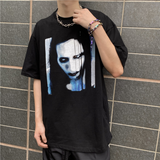 Marilyn Manson T Shirt Eris Black Ins Vintage Cotton Short Sleeve Men and Women