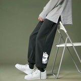 Men Pants Summer Loose Casual Pants Black Trousers
