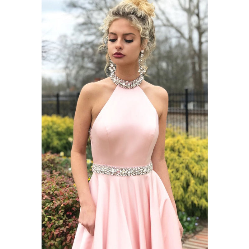Formal Dresses & Gowns Dress Sleeveless Halter Backless Formal Dress
