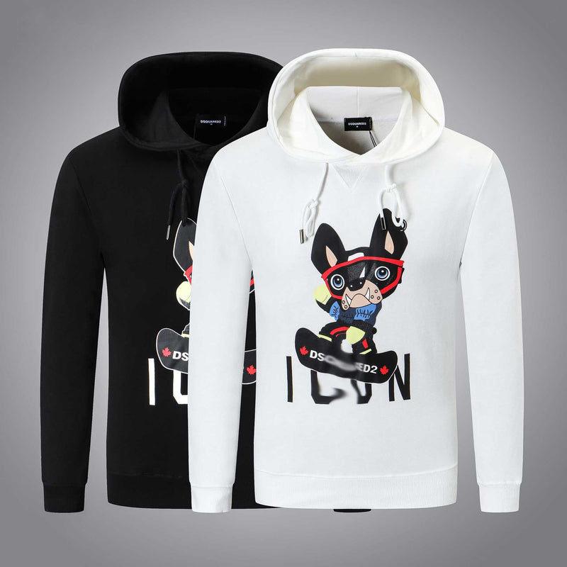Dsq2 Hoodie DSQ Lian D2 Cartoon Print Sweatshirt Trendy Men's Autumn and Winter