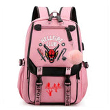 Stranger Things Hellfire Club Backpack USB Charging Student