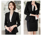 Women's Autumn Uniform Designs Formal Style Office Lady Bussiness Attire Work Suit Business Wear