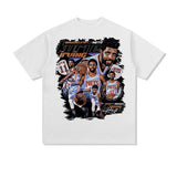 Kyrie Irving Shirt Vintage Kyrie Irving Printing Short T-shirt Loose Cotton Sports