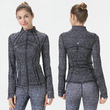 BBL Jacket Yoga Jacket Women's Skinny Print Jacket Top Zipper
