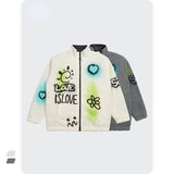 Alaska Varsity Jacket Men's Autumn Winter Retro Baggy Casual Jacket Coat