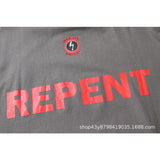 Marilyn Manson T Shirt Lightning Distressed T-shirt Men and Women Short Sleeve Loose