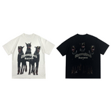 Kids Present Thoroughbred Doberman Dog Print T-Shirt Short Sleeve T-shirt for Boys and Girls
