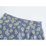 Women Fall Fall Flower Decoration High Waist Hollow-out Skirt Hip Skirt
